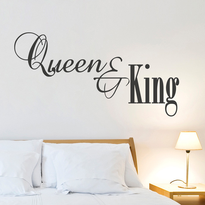 - Queen Spruch Wandtattoo & King