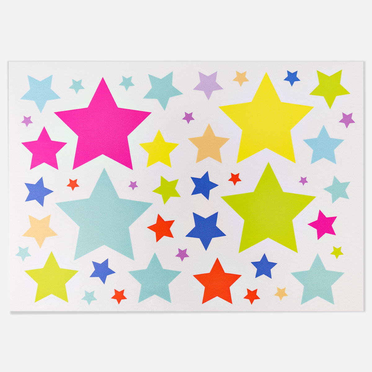 Sterne Aufkleber 18 Stück tricolore rosa/ grau - Fahrradaufkleber