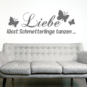 Details Zu Wandtattoo Spruch Liebe Lässt Schmetterlinge Wandaufkleber Wanddeko