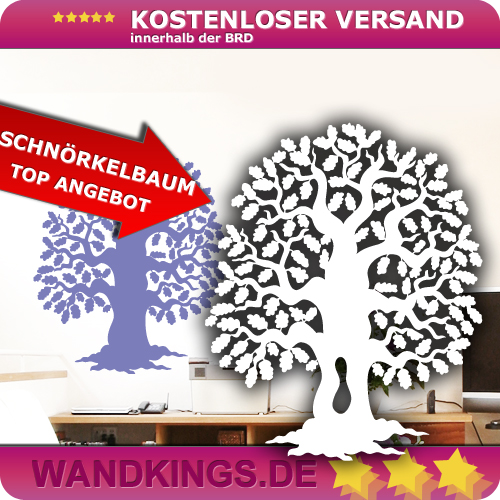 WANDKINGS Wandtattoo Baum Wohnzimmer [Größe & Farbe wählbar